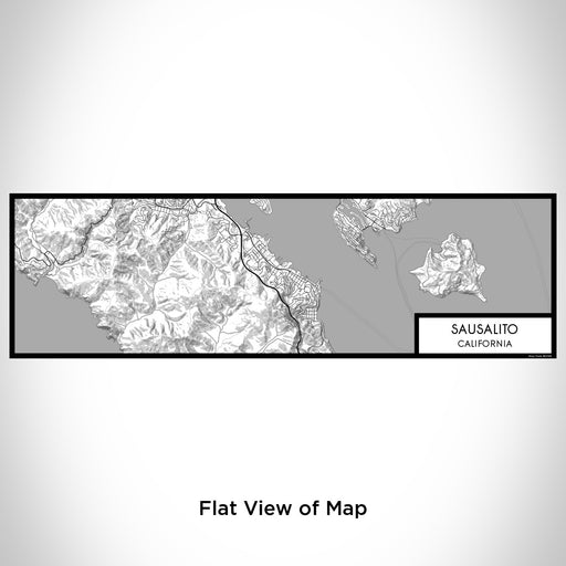 Flat View of Map Custom Sausalito California Map Enamel Mug in Classic
