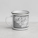 Left View Custom Sausalito California Map Enamel Mug in Classic