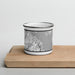Front View Custom Sausalito California Map Enamel Mug in Classic on Cutting Board