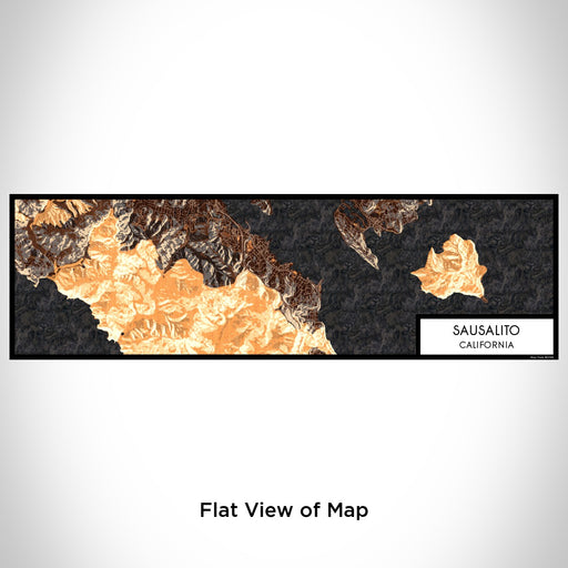 Flat View of Map Custom Sausalito California Map Enamel Mug in Ember