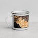 Left View Custom Sausalito California Map Enamel Mug in Ember