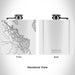 Rendered View of Sausalito California Map Engraving on 6oz Stainless Steel Flask in White