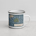 Right View Custom Sausalito California Map Enamel Mug in Woodblock
