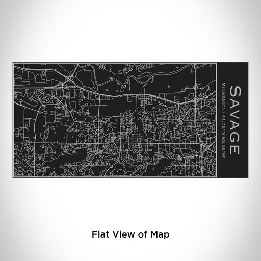 Rendered View of Savage Minnesota Map Engraving on 17oz Stainless Steel Insulated Cola Bottle in Black