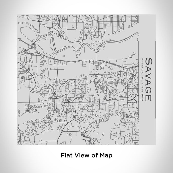 Rendered View of Savage Minnesota Map Engraving on 17oz Stainless Steel Insulated Tumbler