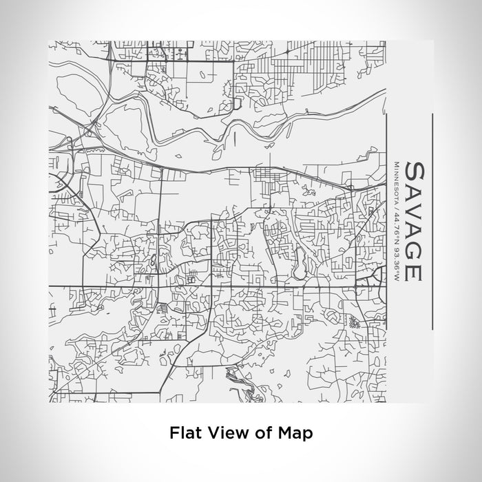 Rendered View of Savage Minnesota Map Engraving on 17oz Stainless Steel Insulated Tumbler in White
