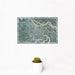 12x18 Savannah Georgia Map Print Landscape Orientation in Afternoon Style With Small Cactus Plant in White Planter