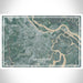 Savannah Georgia Map Print Landscape Orientation in Afternoon Style With Shaded Background