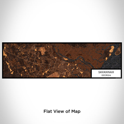 Flat View of Map Custom Savannah Georgia Map Enamel Mug in Ember