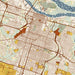 Savannah Georgia Map Print in Woodblock Style Zoomed In Close Up Showing Details