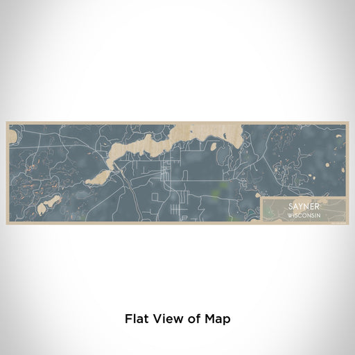 Flat View of Map Custom Sayner Wisconsin Map Enamel Mug in Afternoon
