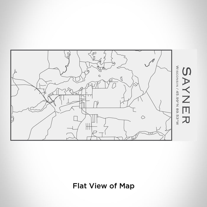 Rendered View of Sayner Wisconsin Map Engraving on 17oz Stainless Steel Insulated Cola Bottle in White