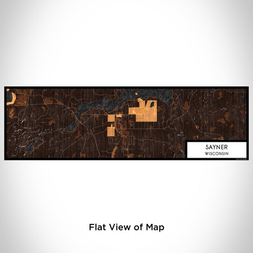 Flat View of Map Custom Sayner Wisconsin Map Enamel Mug in Ember