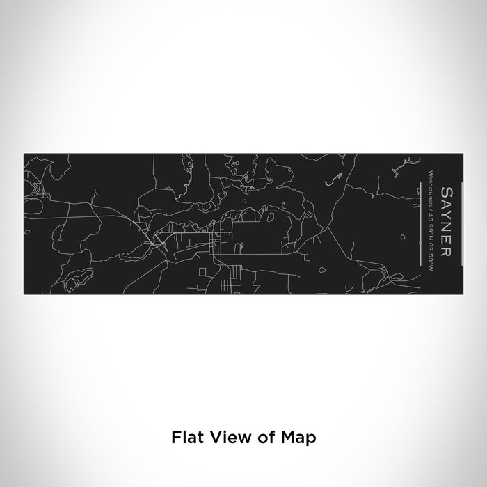 Rendered View of Sayner Wisconsin Map Engraving on 10oz Stainless Steel Insulated Cup with Sliding Lid in Black