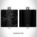 Rendered View of Sayner Wisconsin Map Engraving on 6oz Stainless Steel Flask in Black