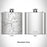 Rendered View of Sayner Wisconsin Map Engraving on 6oz Stainless Steel Flask