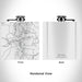 Rendered View of Sayner Wisconsin Map Engraving on 6oz Stainless Steel Flask in White