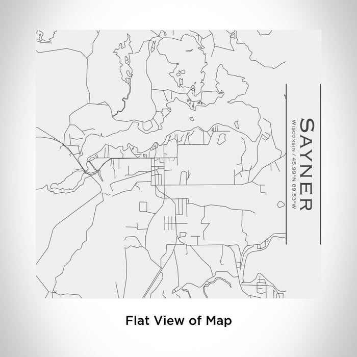 Rendered View of Sayner Wisconsin Map Engraving on 17oz Stainless Steel Insulated Tumbler in White