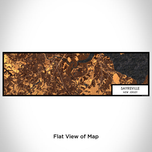 Flat View of Map Custom Sayreville New Jersey Map Enamel Mug in Ember