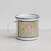Left View Custom Sayreville New Jersey Map Enamel Mug in Woodblock