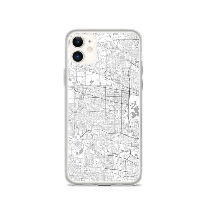 Custom Schaumburg Illinois Map Phone Case in Classic