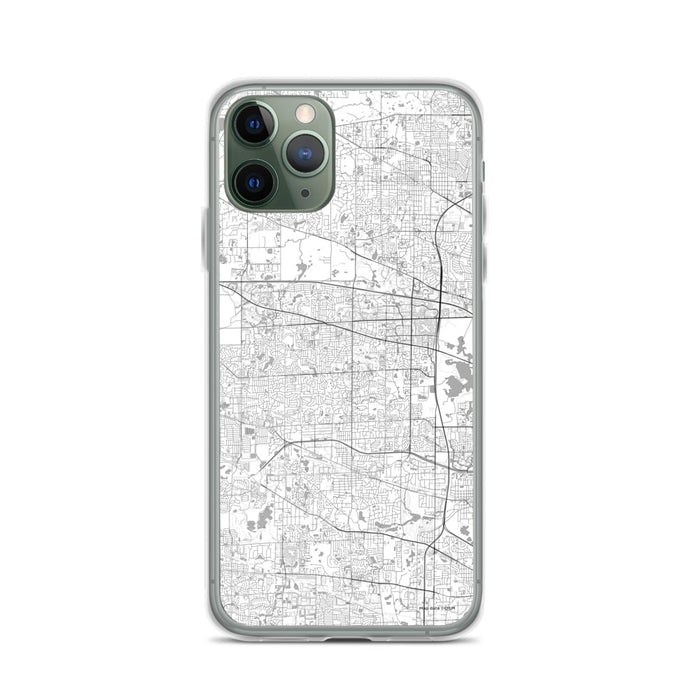 Custom Schaumburg Illinois Map Phone Case in Classic