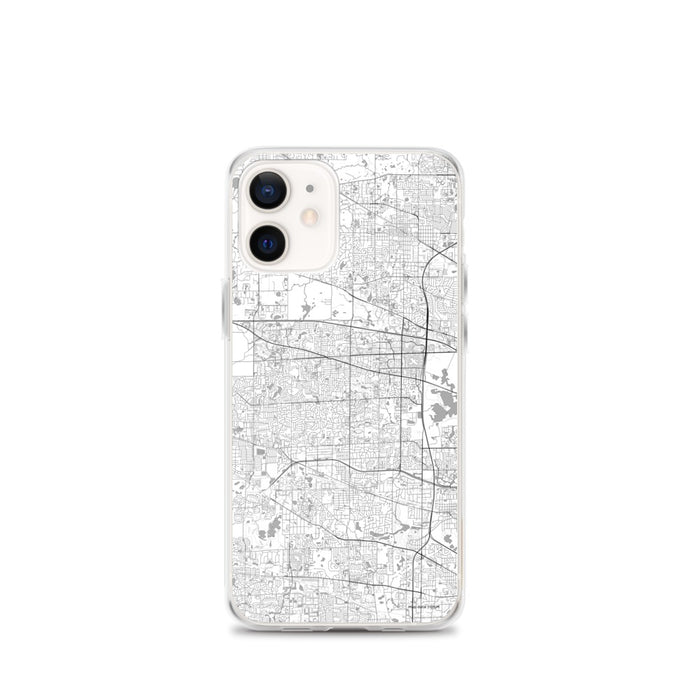 Custom Schaumburg Illinois Map iPhone 12 mini Phone Case in Classic