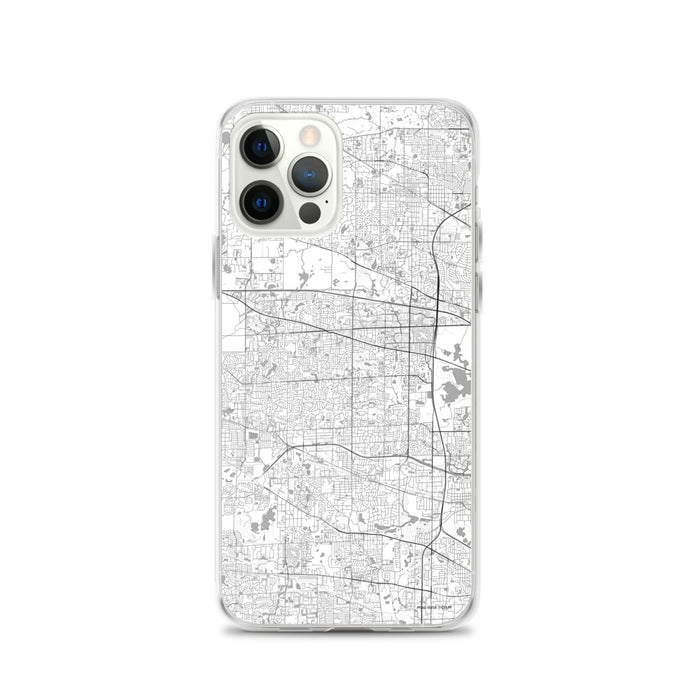 Custom Schaumburg Illinois Map iPhone 12 Pro Phone Case in Classic