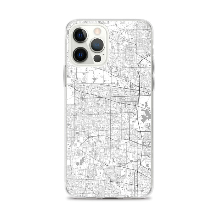 Custom Schaumburg Illinois Map iPhone 12 Pro Max Phone Case in Classic