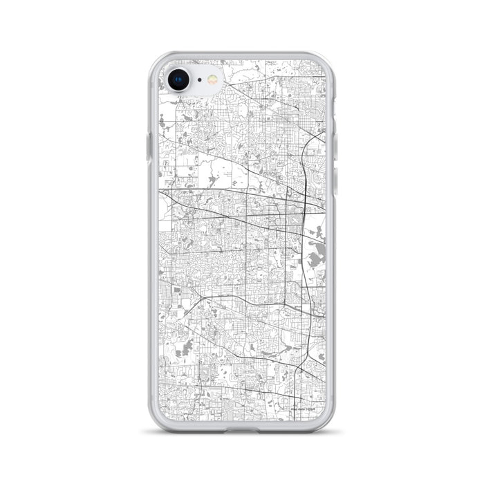 Custom Schaumburg Illinois Map iPhone SE Phone Case in Classic