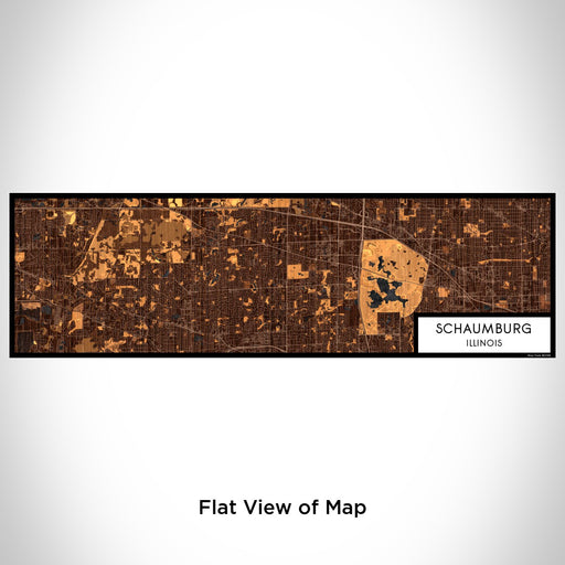 Flat View of Map Custom Schaumburg Illinois Map Enamel Mug in Ember