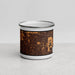 Front View Custom Schaumburg Illinois Map Enamel Mug in Ember
