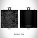 Rendered View of Schaumburg Illinois Map Engraving on 6oz Stainless Steel Flask in Black