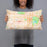 Person holding 20x12 Custom Schaumburg Illinois Map Throw Pillow in Watercolor