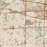 Schaumburg Illinois Map Print in Woodblock Style Zoomed In Close Up Showing Details