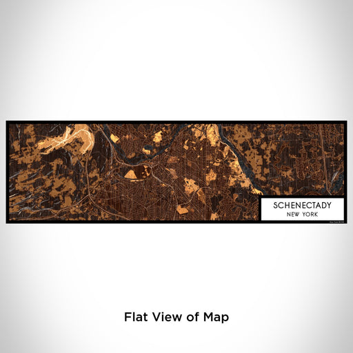 Flat View of Map Custom Schenectady New York Map Enamel Mug in Ember