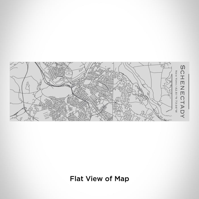 Rendered View of Schenectady New York Map Engraving on 10oz Stainless Steel Insulated Cup with Sipping Lid