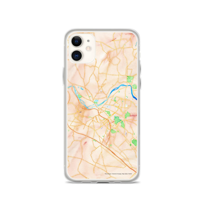 Custom Schenectady New York Map Phone Case in Watercolor