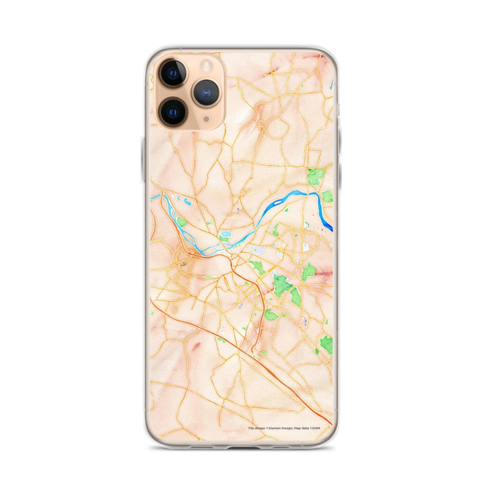 Custom Schenectady New York Map Phone Case in Watercolor