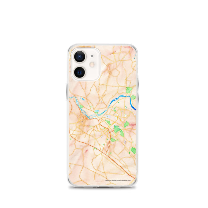 Custom Schenectady New York Map iPhone 12 mini Phone Case in Watercolor