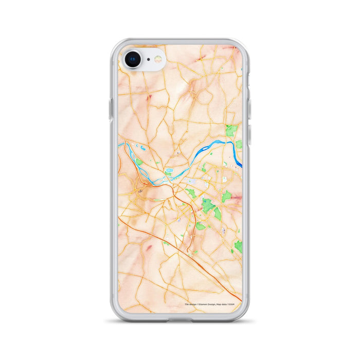 Custom Schenectady New York Map iPhone SE Phone Case in Watercolor