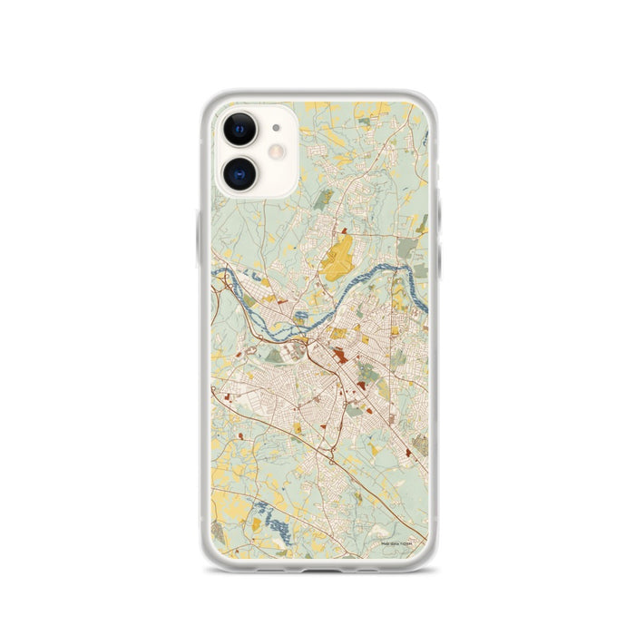 Custom Schenectady New York Map Phone Case in Woodblock