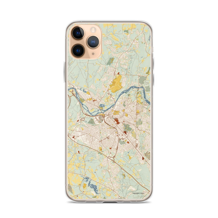 Custom Schenectady New York Map Phone Case in Woodblock
