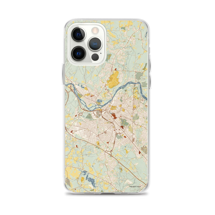 Custom Schenectady New York Map iPhone 12 Pro Max Phone Case in Woodblock