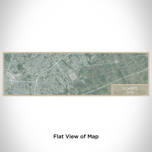 Flat View of Map Custom Schertz Texas Map Enamel Mug in Afternoon