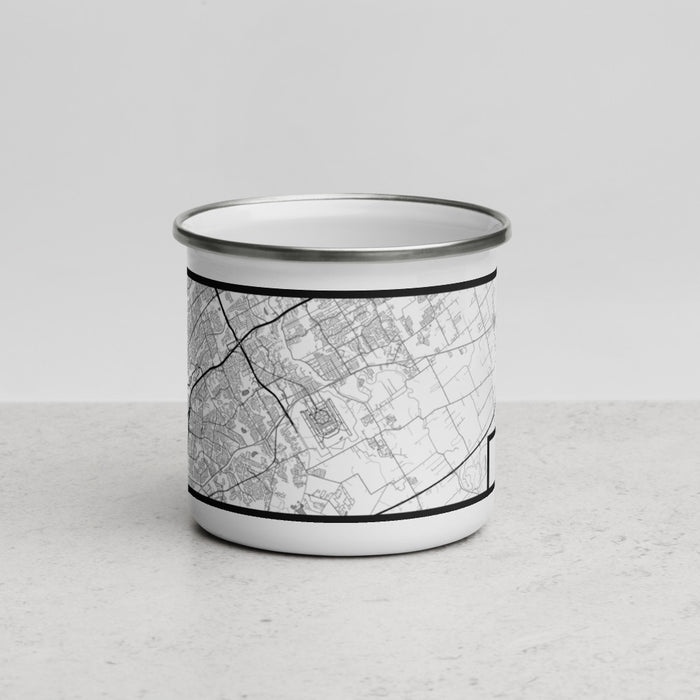 Front View Custom Schertz Texas Map Enamel Mug in Classic