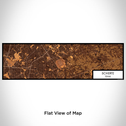 Flat View of Map Custom Schertz Texas Map Enamel Mug in Ember