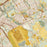 Schertz Texas Map Print in Woodblock Style Zoomed In Close Up Showing Details