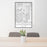 24x36 Scottsdale Arizona Map Print Portrait Orientation in Classic Style Behind 2 Chairs Table and Potted Plant