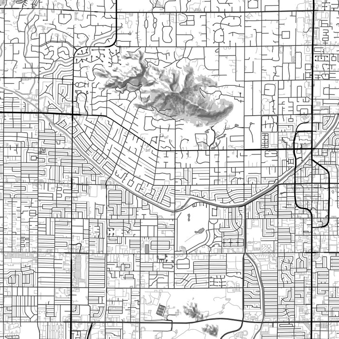 Scottsdale Arizona Map Print in Classic Style Zoomed In Close Up Showing Details